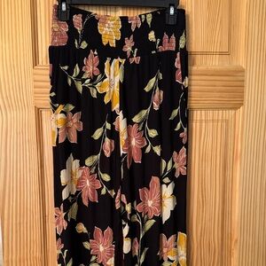 Billabong Black Floral Pants